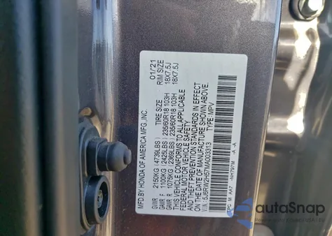 2021 Honda Cr-V Ex from USA, damaged, VIN 5J6RW2H57MA003313